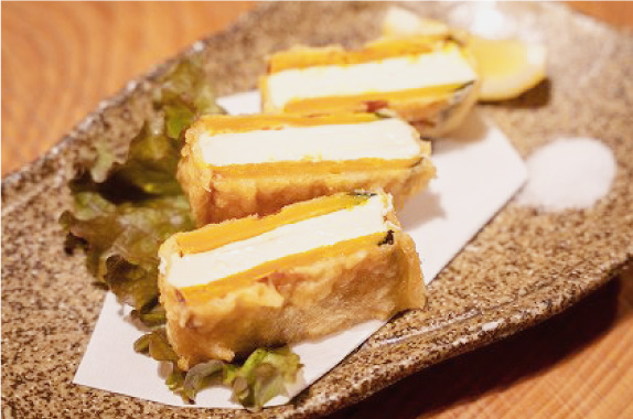 クリームチーズの南京挟み揚げ